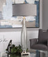 39"H Coloma Gray Glass Table Lamp