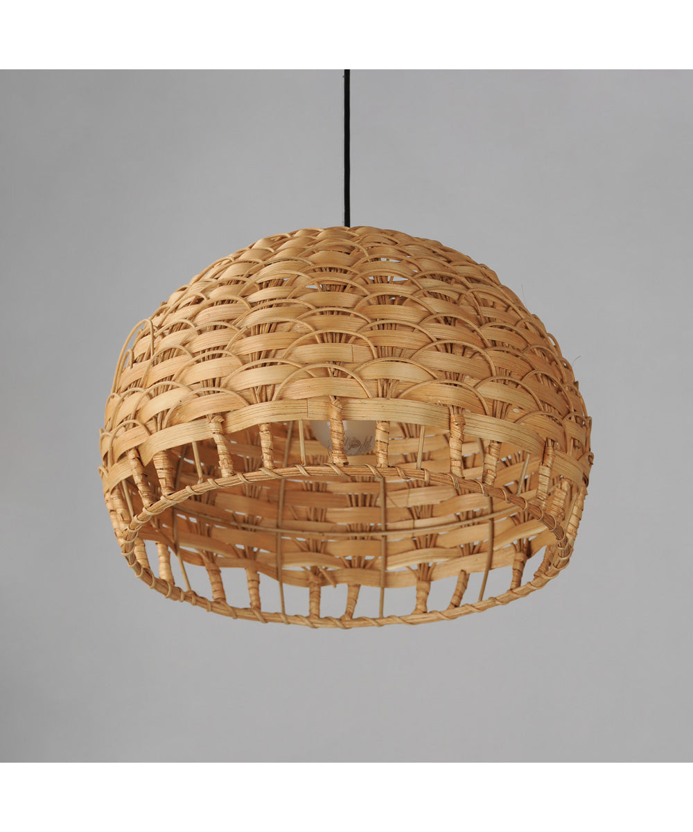 Tahiti 14 inch 1-Light Pendant Black