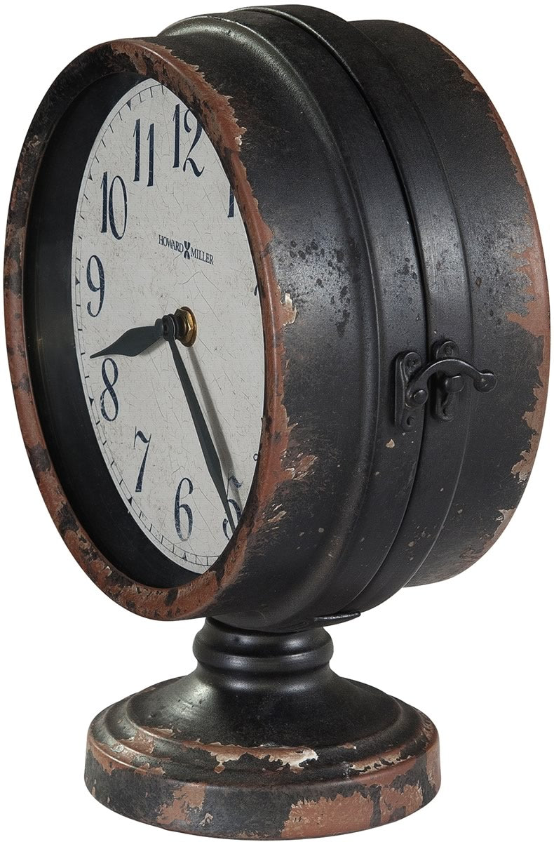 11"H Cramden Mantel Clock Antique Black