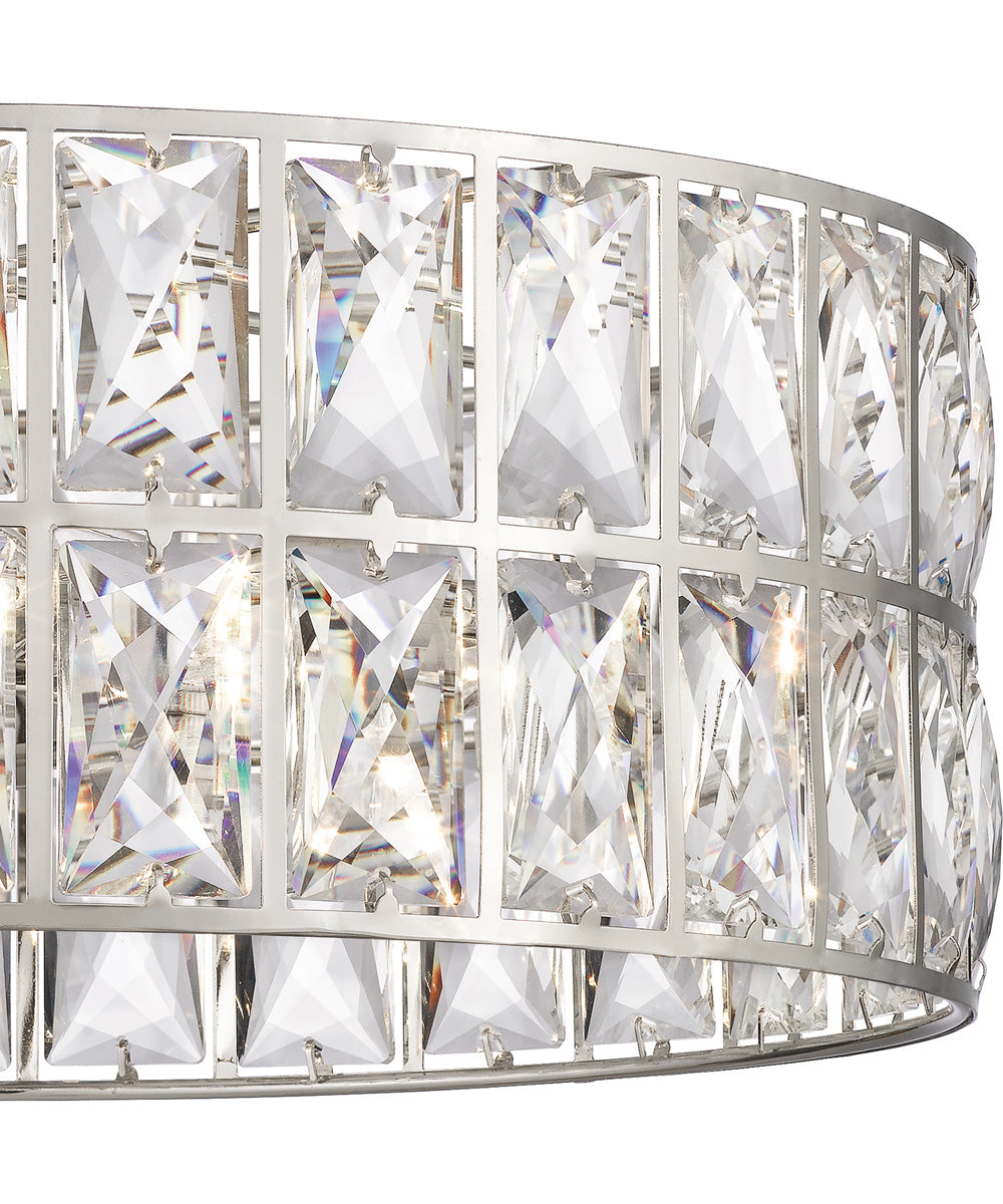 Coffman 3-light Semi Flush Mount Polished Nickel