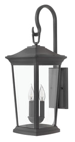 25"H Bromley 3-Light Medium Outdoor Wall Light in Museum Black