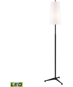 Matthias 65'' High 1-Light Floor Lamp - Matte Black - Includes LED Bulb