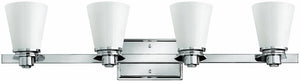 32"W Avon 4-Light Bath Vanity Chrome