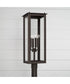 Hunt 4-Light Outdoor Post-Lantern Rain or Shine - Oiled Bronze