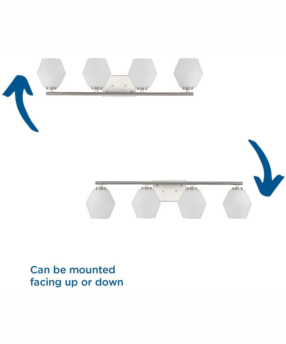 Copeland 4-Light Mid-Century Modern Vanity Light Brushed Nickel