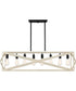 Hansel 8-Light Island Pendant Cottage White/Espresso