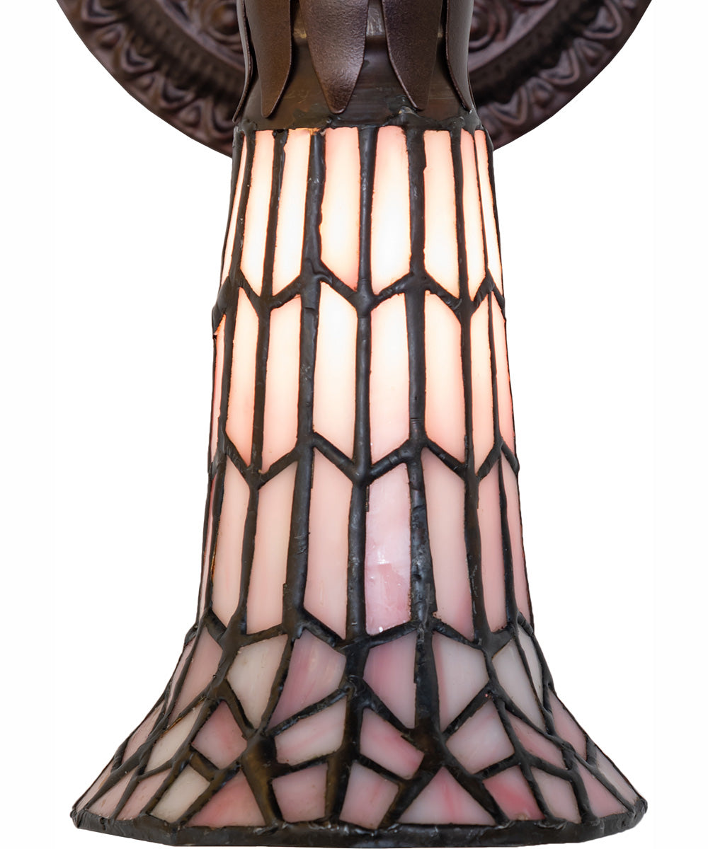 5.5" Wide Stained Glass Pond Lily Wall Sconce