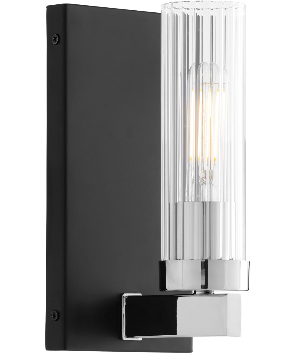 Kilbey 1-light Bath Vanity Light Matte Black w/ Chrome