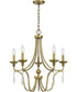 Joules 5-light Chandelier Aged Brass