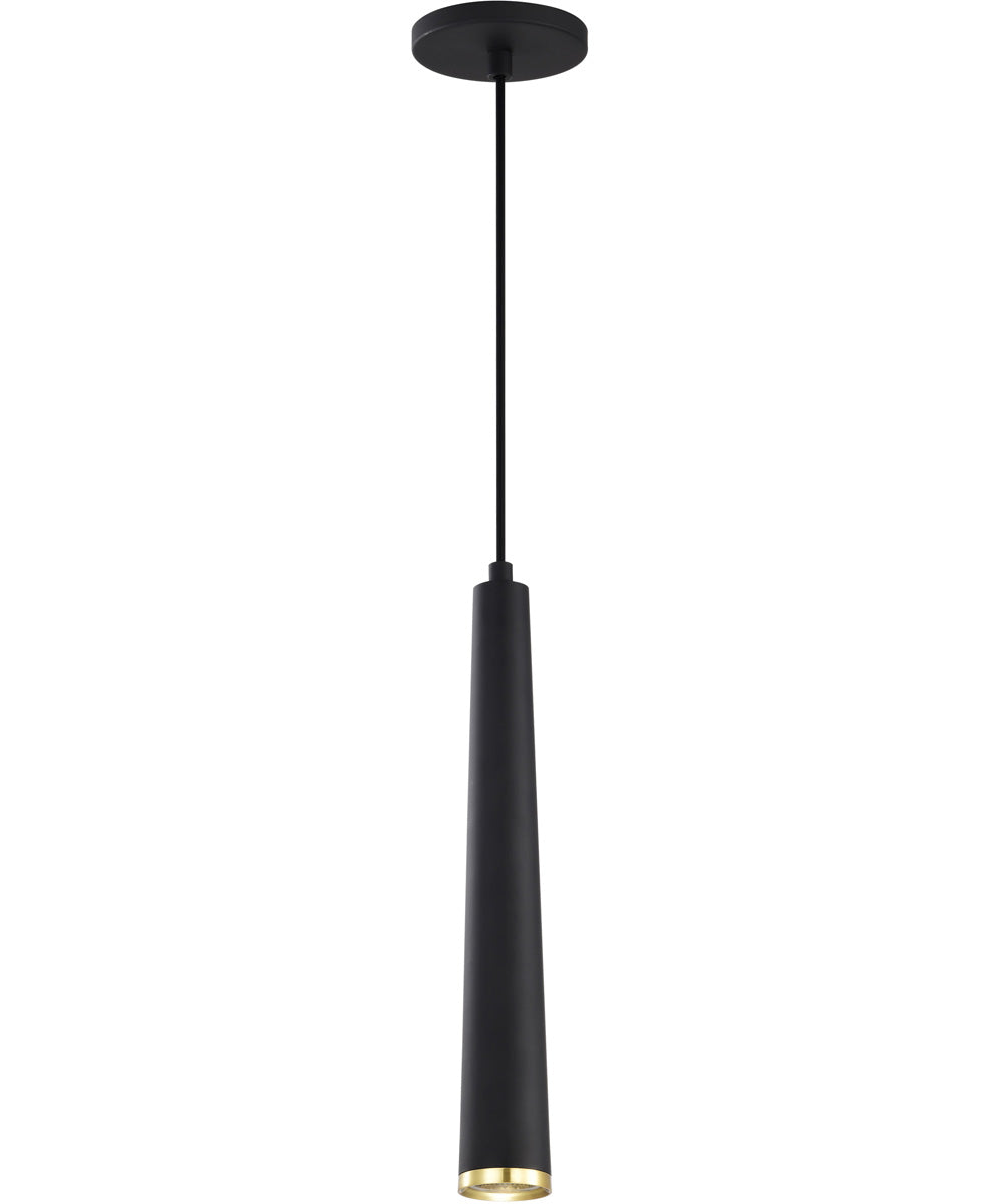 Melrose Pendant Matte Black Brushed Brass 62/828