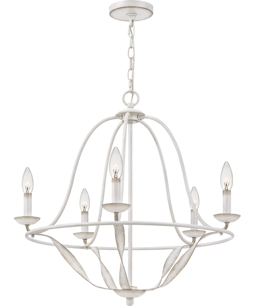 Bradbury 5-light Chandelier Antique White