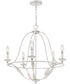 Bradbury 5-light Chandelier Antique White
