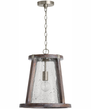 Connor 1-Light Pendant Black Wash and Matte Nickel