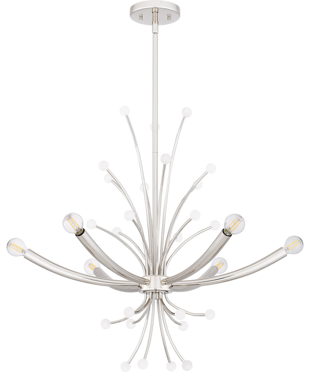 Kiera 6-light Chandelier Polished Nickel