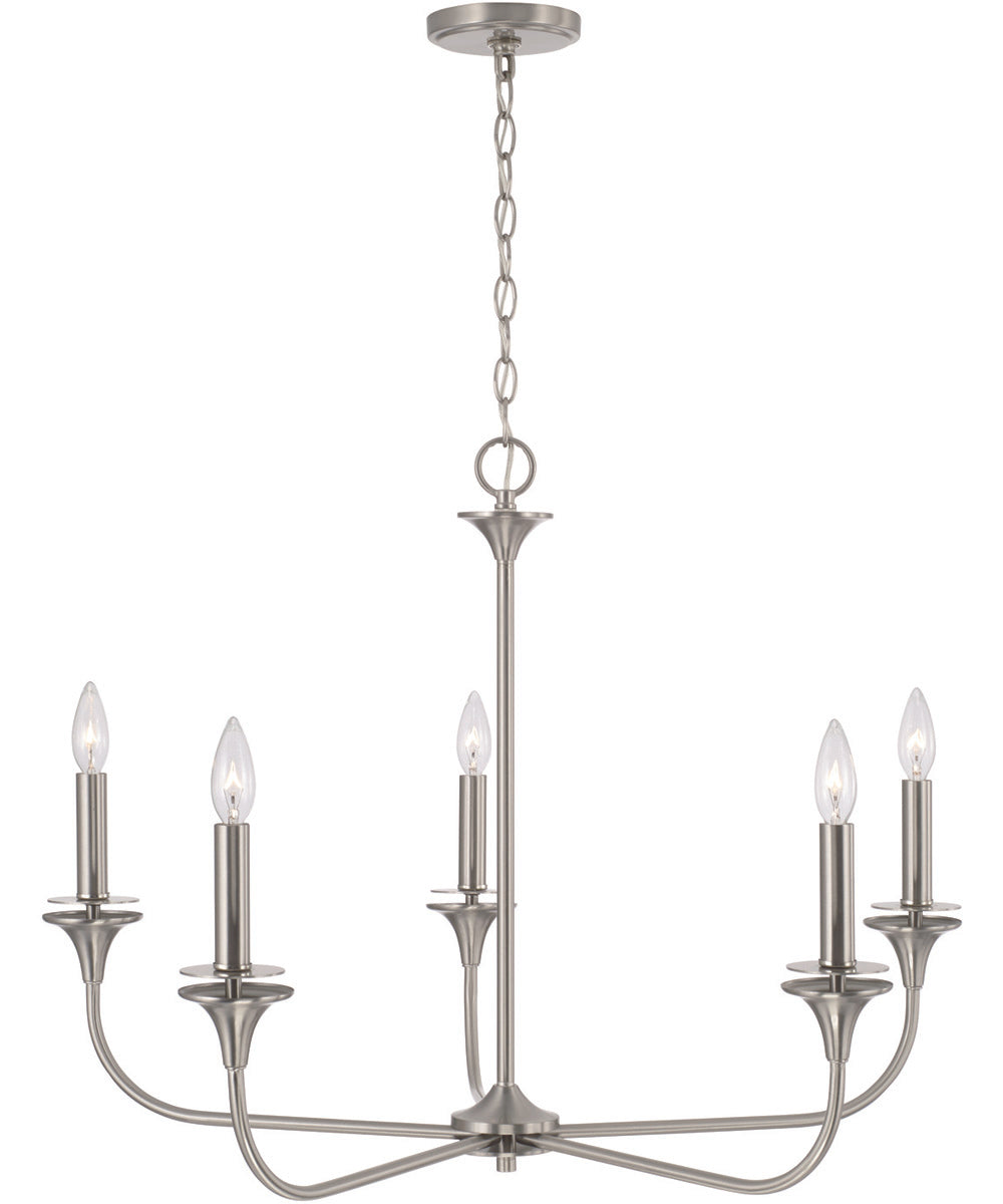 Presley 5-Light Chandelier Brushed Nickel