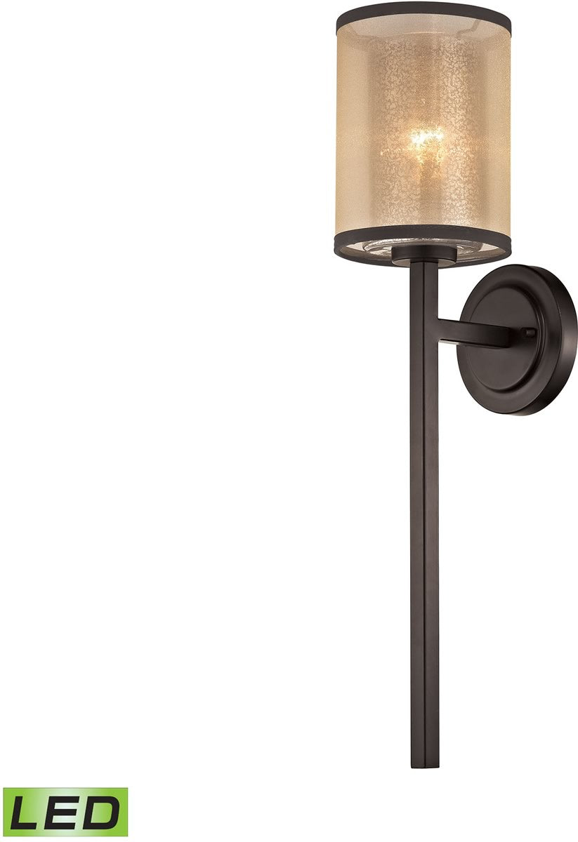 6"W Diffusion 1-Light LED Wall Sconce Oil Rubbed Bronze