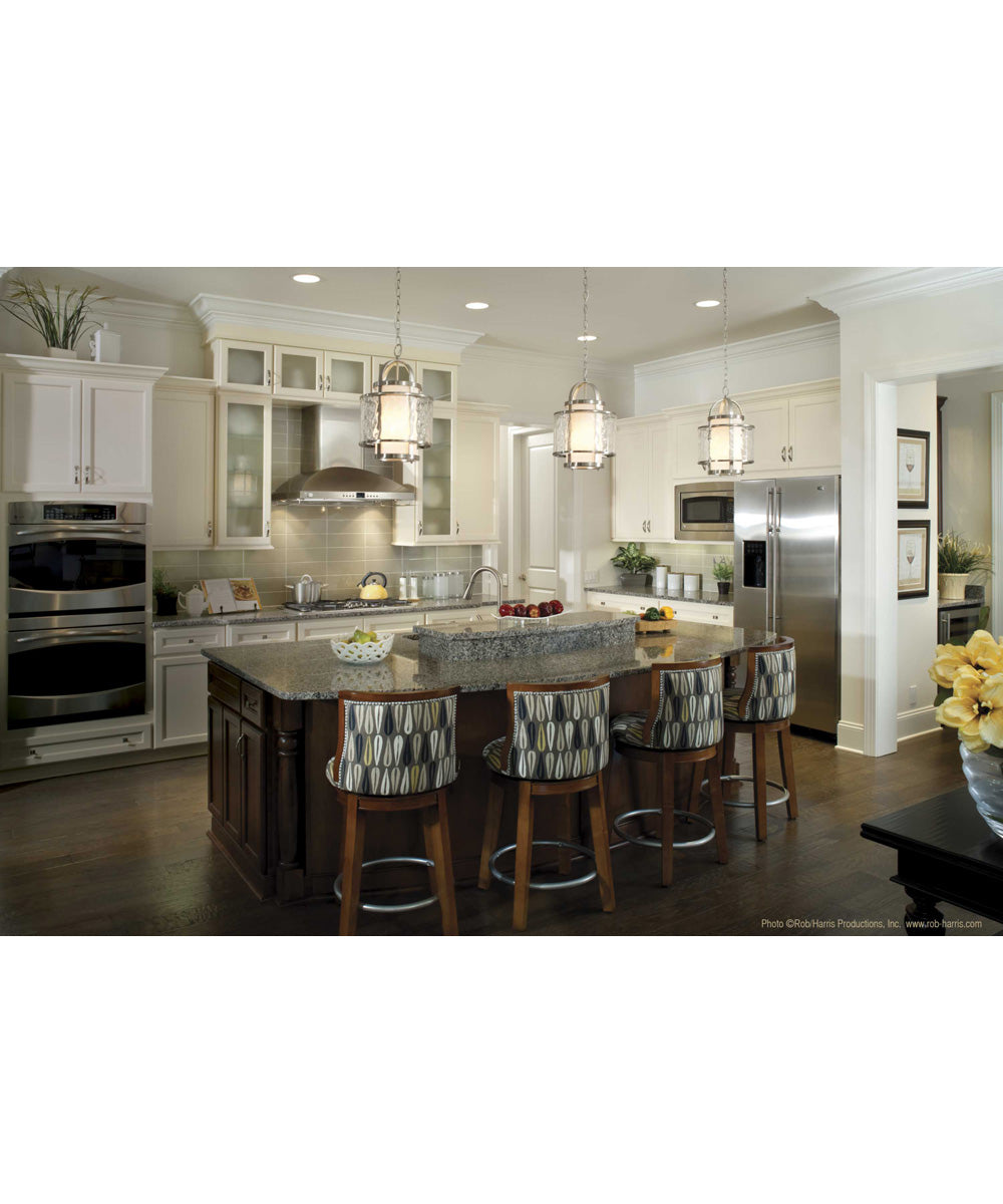 Bay Court 1-Light Foyer Pendant Brushed Nickel