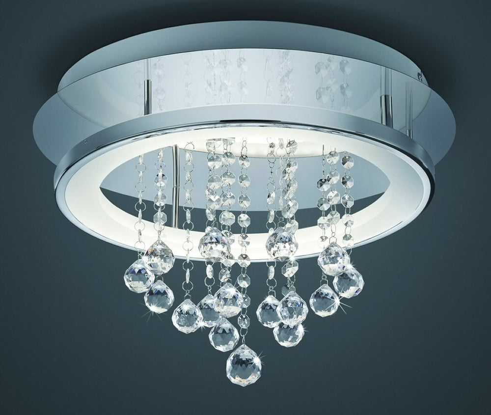 18"W Dorian LED Ceiling Light Chrome
