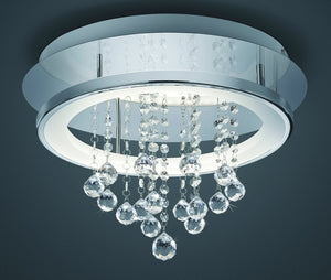 18"W Dorian LED Ceiling Light Chrome