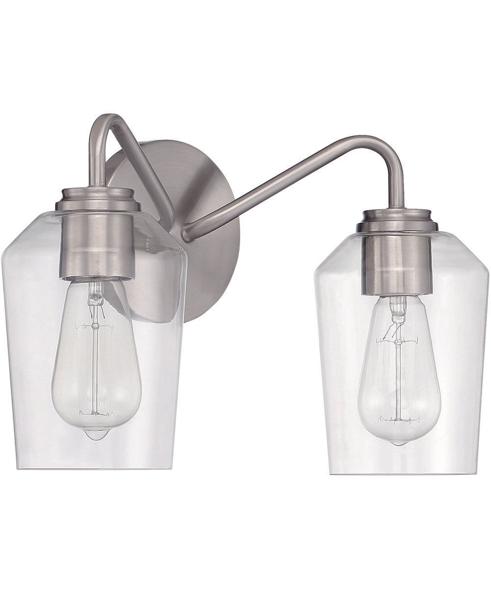 Shayna 2-Light Vanity Brushed Polished Nickel