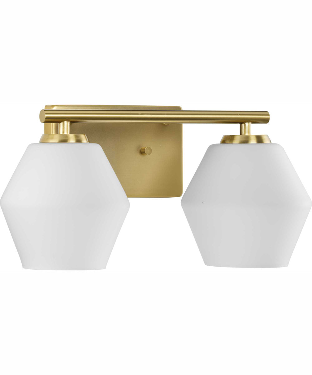 Copeland 2-Light Vanity Mid-Century Modern Vanity Light Brushed Gold