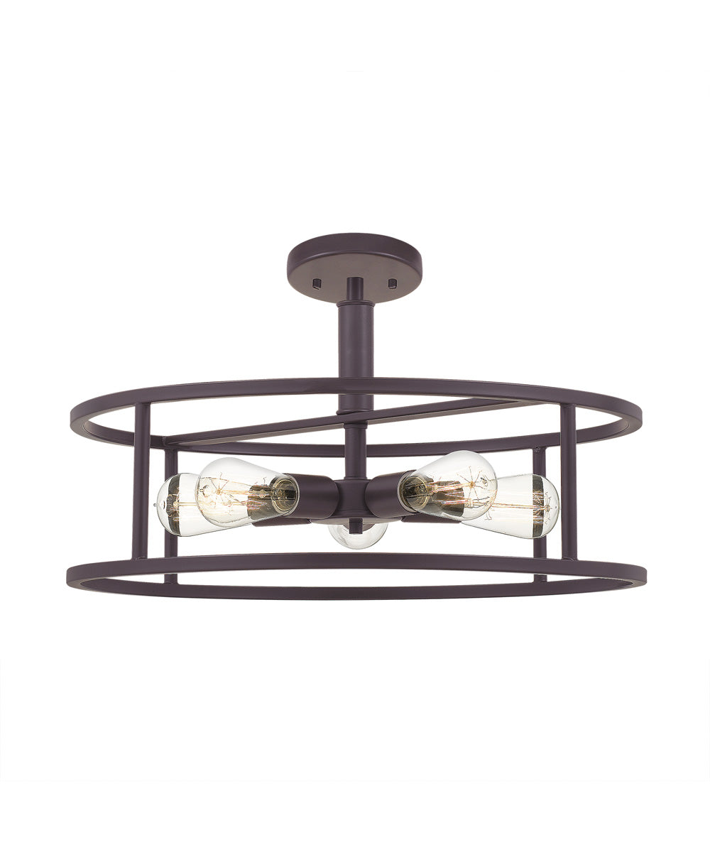 New Harbor 5-light Semi Flush Mount Western Bronze
