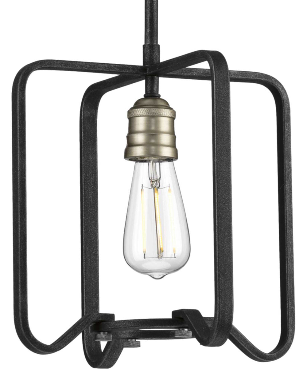 Foster 1-Light Farmhouse Mini-Pendant Light Gilded Iron
