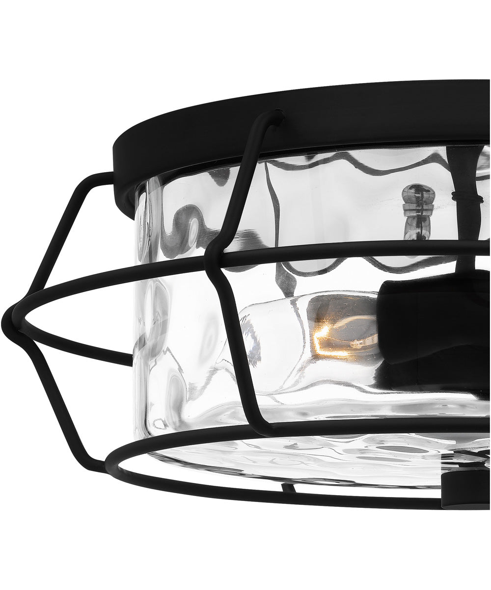 Farragut 3-light Semi Flush Mount Matte Black