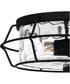 Farragut 3-light Semi Flush Mount Matte Black