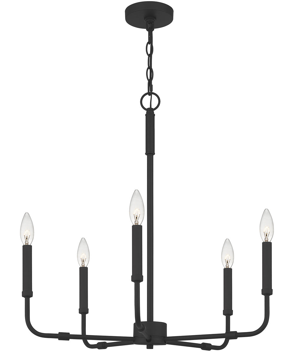 Abner 5-light Chandelier Matte Black