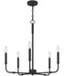 Abner 5-light Chandelier Matte Black