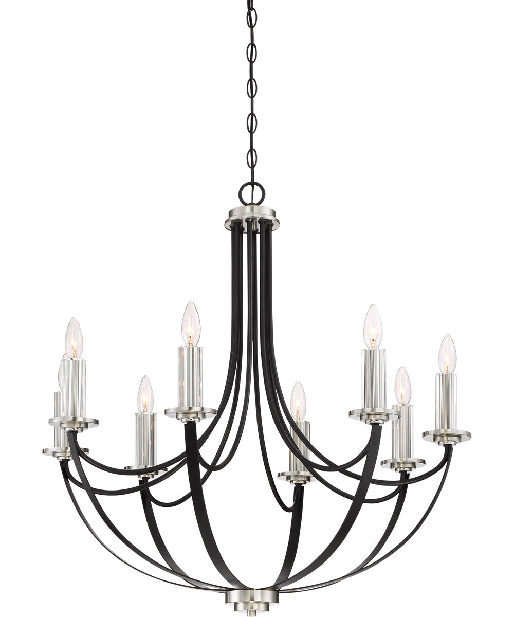 Alana 8-light Chandelier Mystic Black