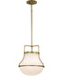 Valdora 1-Light Pendant Natural Brass
