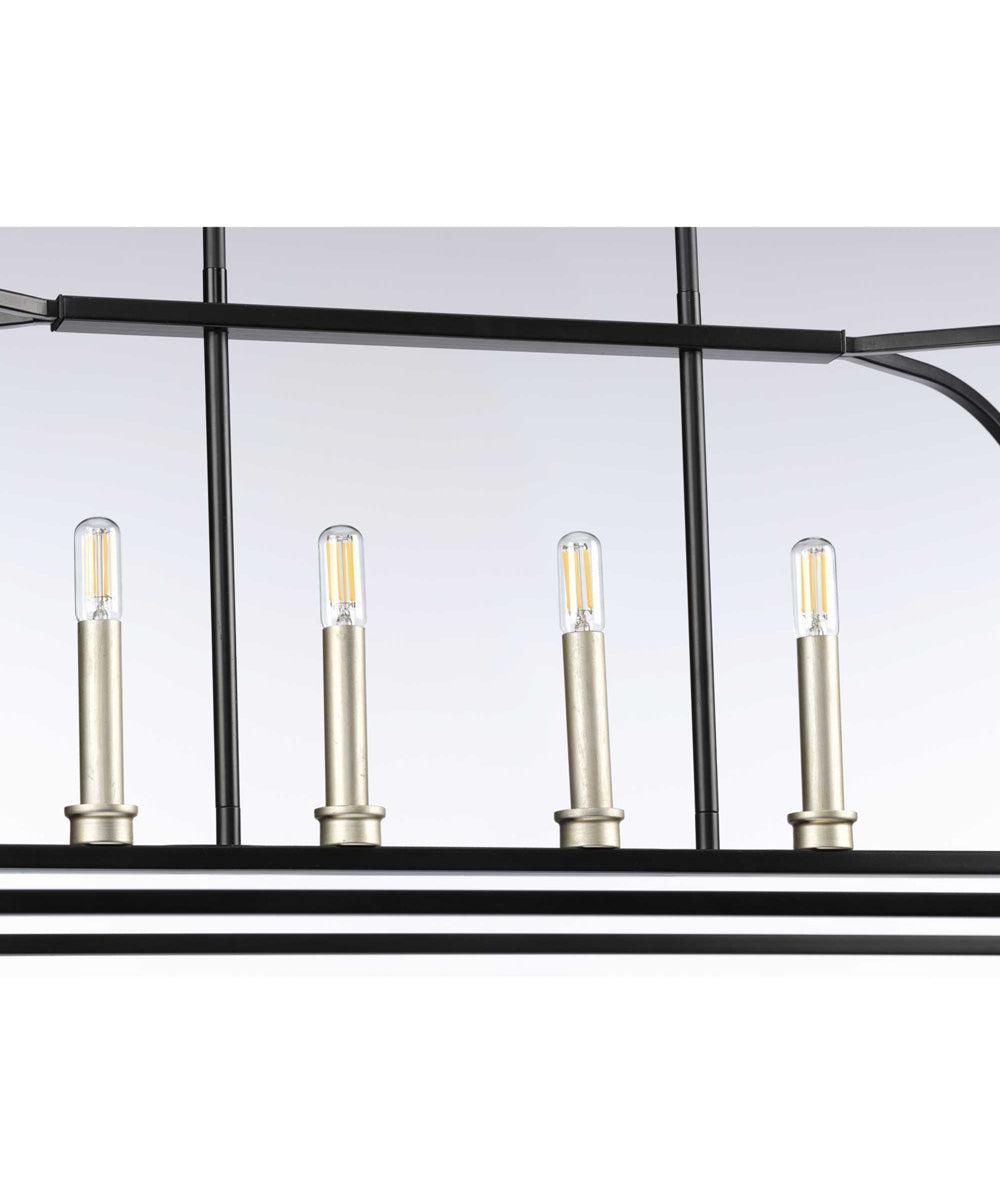 Seneca 6-Light Linear Chandelier Matte Black