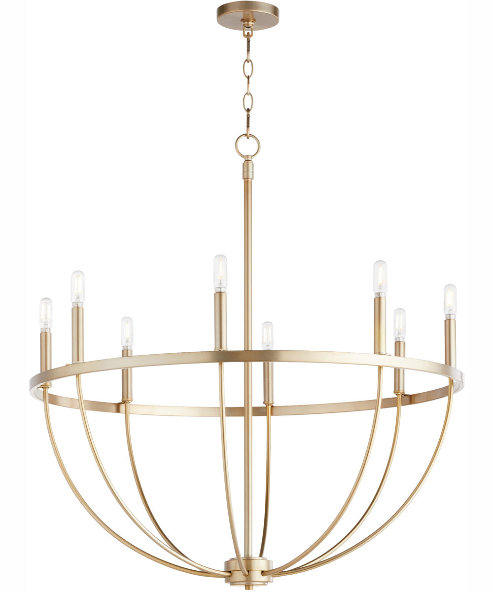 Tribute 8-light Chandelier Aged Brass