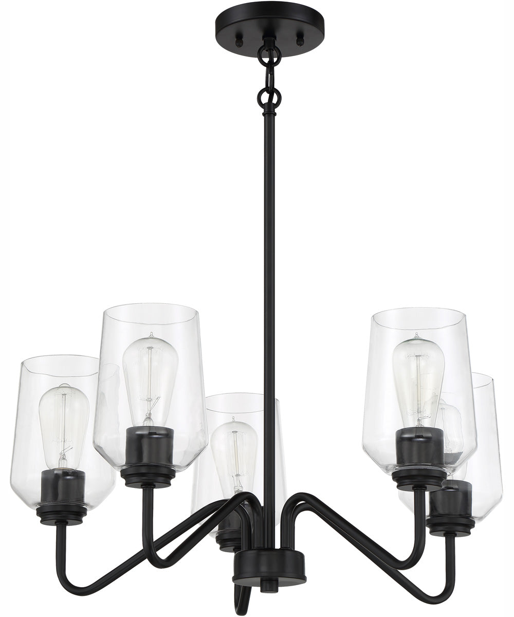 Shayna 5-Light Chandelier Flat Black