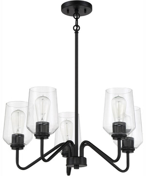 Shayna 5-Light Chandelier Flat Black
