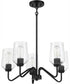 Shayna 5-Light Chandelier Flat Black