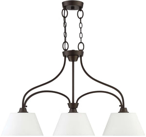 34"W Grace 3-Light Island Pendant Light Espresso
