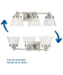 Hinton 3-Light Clear Seeded Glass Farmhouse Bath Vanity Light Brushed Nickel