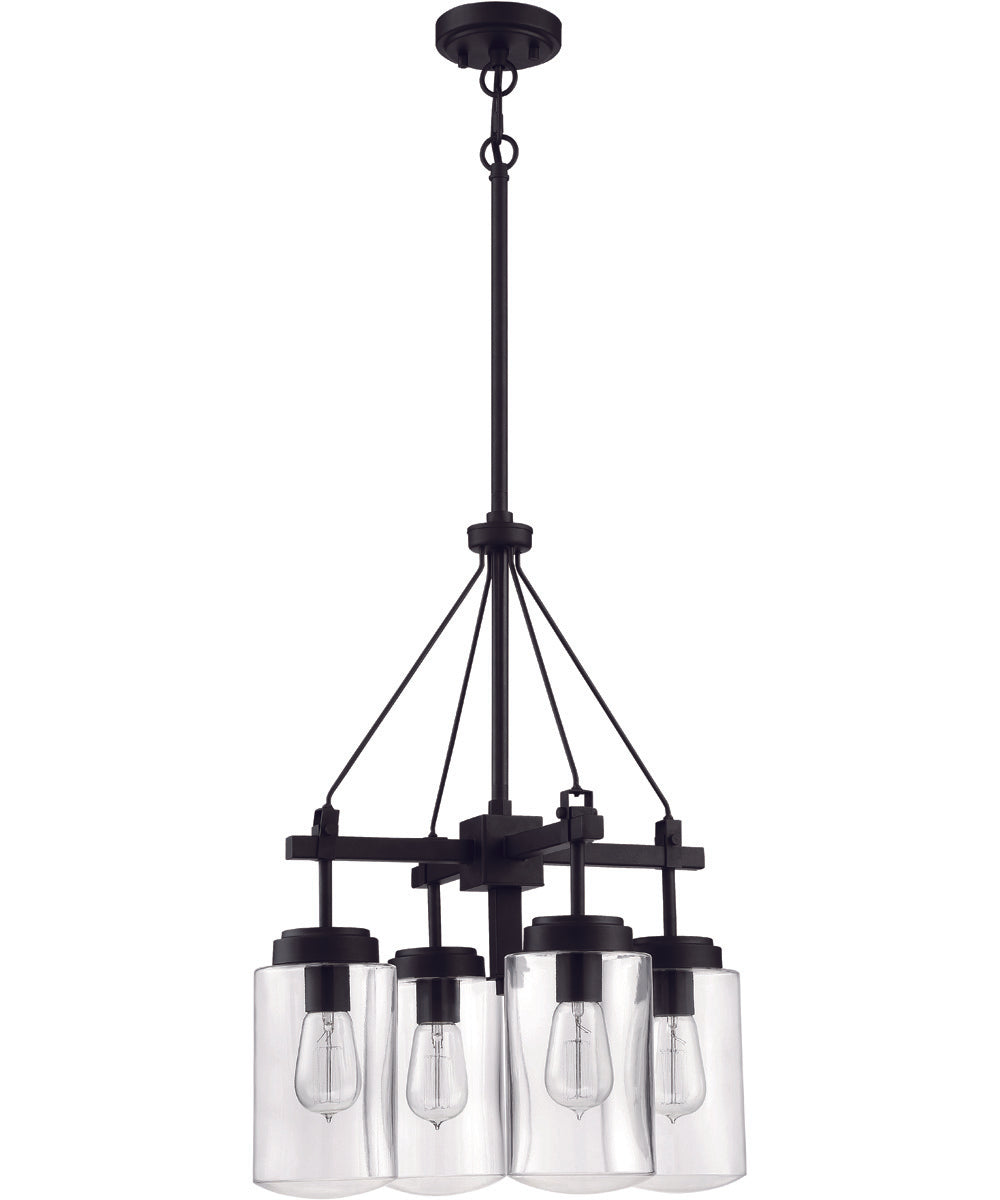Crosspoint 4-Light Chandelier Espresso