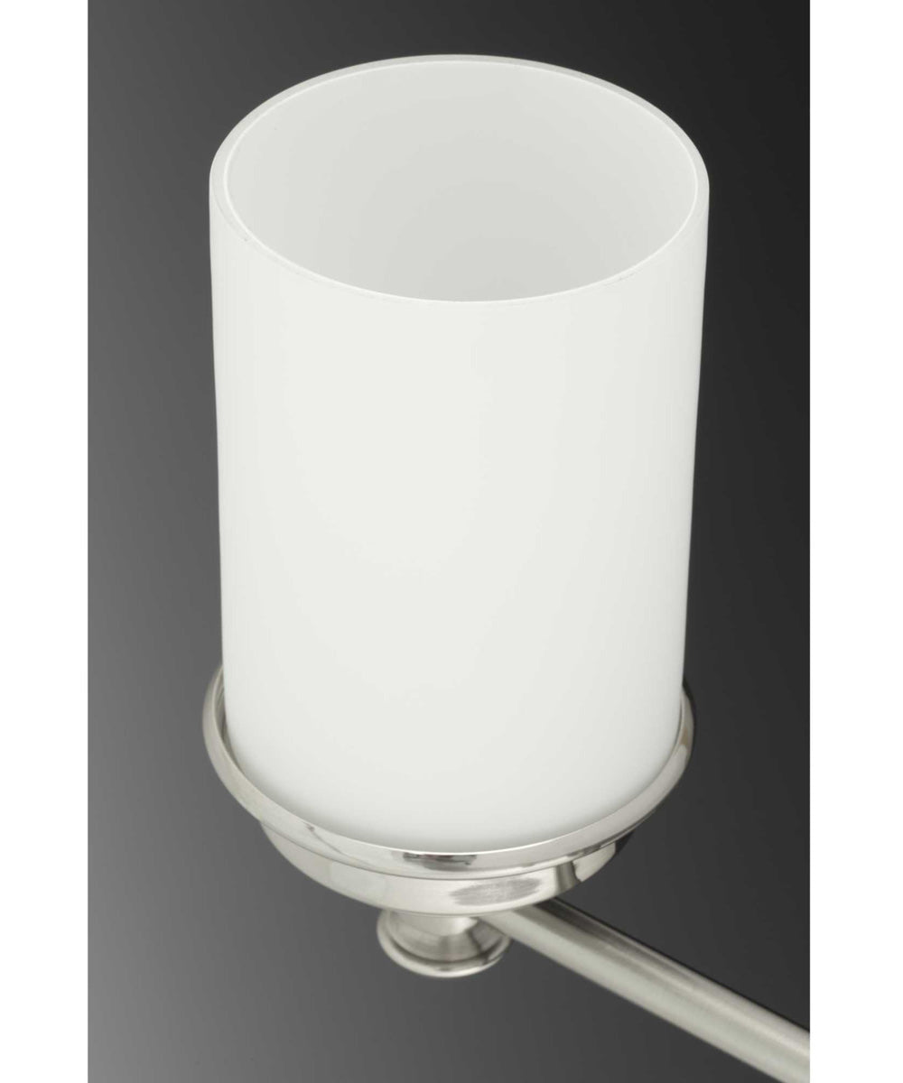 Glide 2-Light Etched Opal Glass Coastal Bath Vanity Light Brushed Nickel