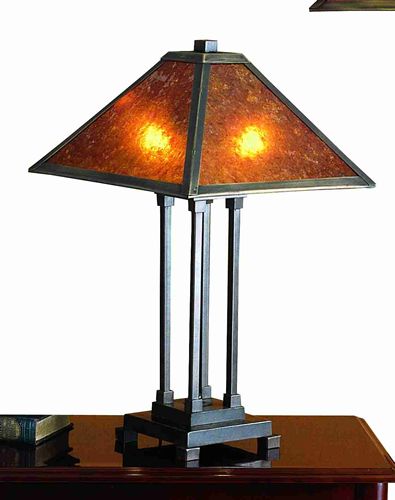 24"H Simple Mica Mission Table Lamp