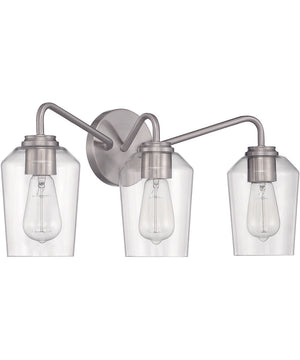 Shayna 3-Light Vanity Brushed Polished Nickel