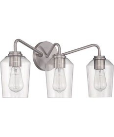 Shayna 3-Light Vanity Brushed Polished Nickel