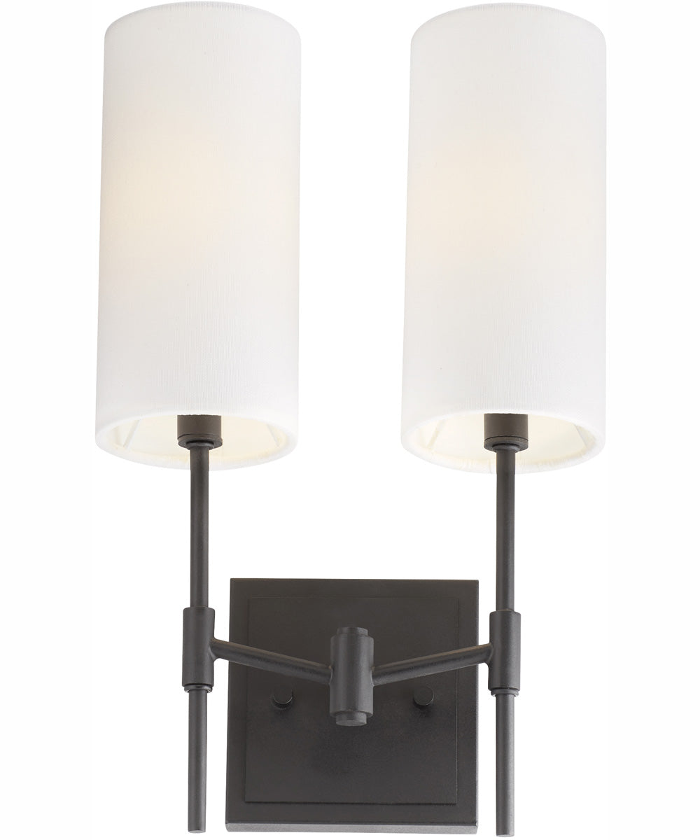 Hamilton 2-light Wall Mount Light Fixture Matte Black
