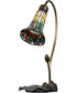 16" High Stained Glass Pond Lily Accent Lamp
