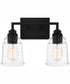 McIntire Medium 2-light Bath Light Matte Black