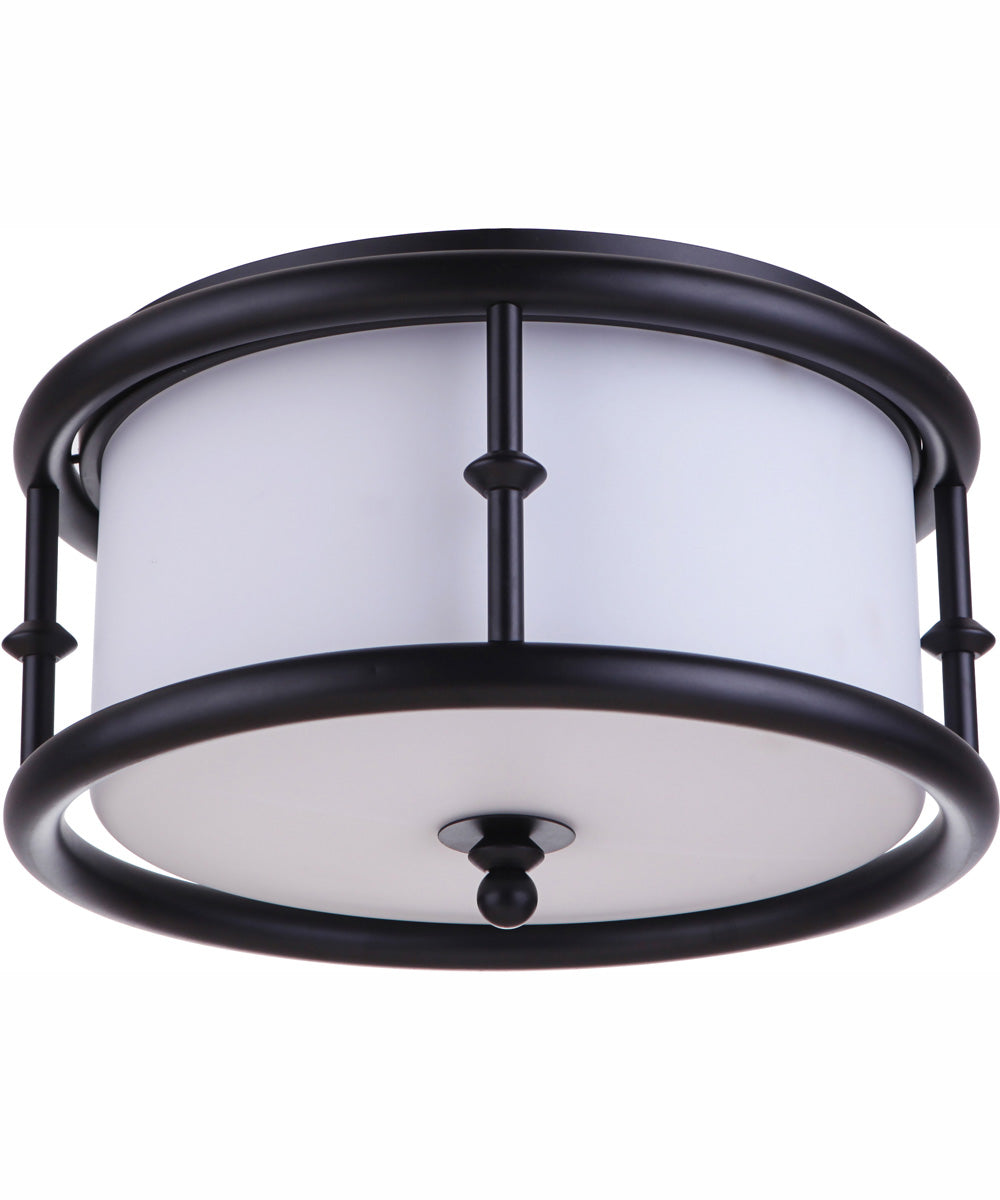 Marlowe 3-Light Flush Mount Flat Black