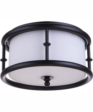 Marlowe 3-Light Flush Mount Flat Black